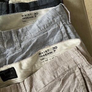 JCrew Men’s 7 Inch Linen Shorts Bundle Size 30
